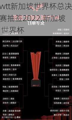 wtt新加坡世界杯总决赛抽签2022,新加坡 世界杯