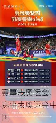 赛事表奥运会,赛事表奥运会中国