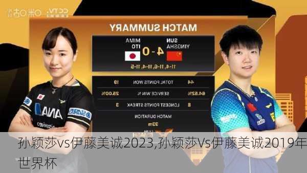 孙颖莎vs伊藤美诚2023,孙颖莎Vs伊藤美诚2019年世界杯