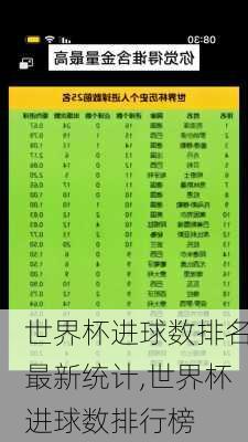 世界杯进球数排名最新统计,世界杯进球数排行榜