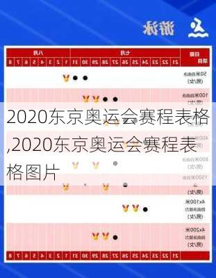 2020东京奥运会赛程表格,2020东京奥运会赛程表格图片