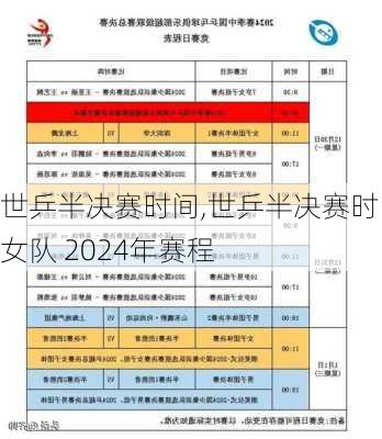 世乒半决赛时间,世乒半决赛时间女队 2024年赛程