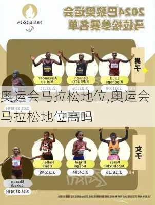奥运会马拉松地位,奥运会马拉松地位高吗