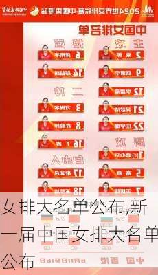 女排大名单公布,新一届中国女排大名单公布