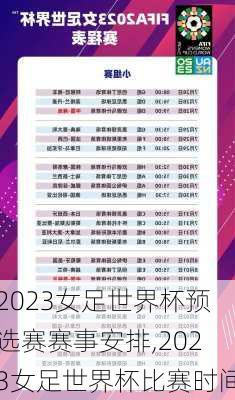 2023女足世界杯预选赛赛事安排,2023女足世界杯比赛时间