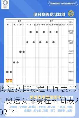 奥运女排赛程时间表2021,奥运女排赛程时间表2021年