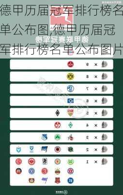 德甲历届冠军排行榜名单公布图,德甲历届冠军排行榜名单公布图片