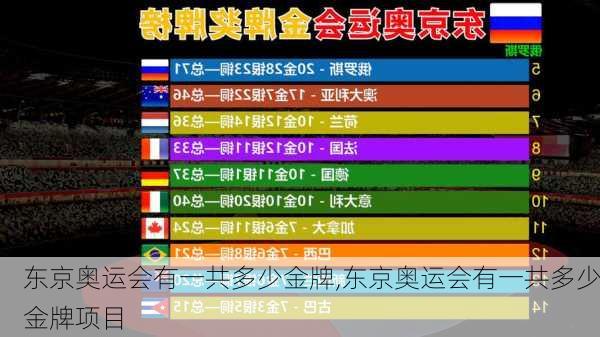 东京奥运会有一共多少金牌,东京奥运会有一共多少金牌项目