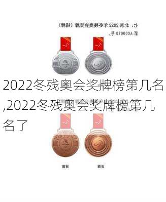 2022冬残奥会奖牌榜第几名,2022冬残奥会奖牌榜第几名了