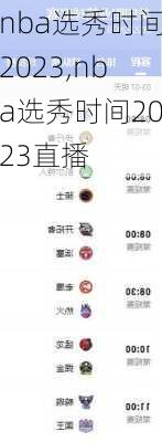 nba选秀时间2023,nba选秀时间2023直播