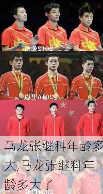 马龙张继科年龄多大,马龙张继科年龄多大了