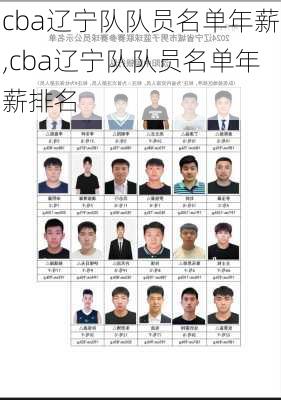 cba辽宁队队员名单年薪,cba辽宁队队员名单年薪排名