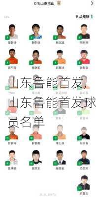 山东鲁能首发,山东鲁能首发球员名单