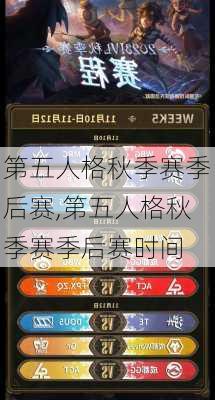 第五人格秋季赛季后赛,第五人格秋季赛季后赛时间