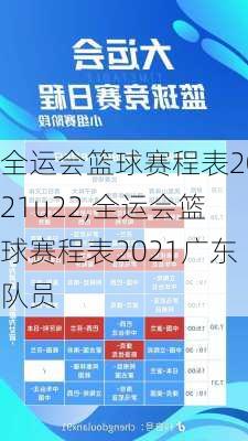 全运会篮球赛程表2021u22,全运会篮球赛程表2021广东队员