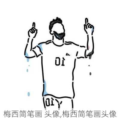 梅西简笔画 头像,梅西简笔画头像