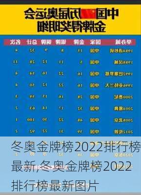 冬奥金牌榜2022排行榜最新,冬奥金牌榜2022排行榜最新图片