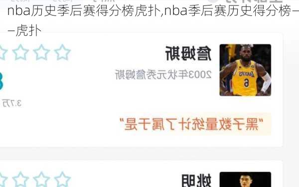 nba历史季后赛得分榜虎扑,nba季后赛历史得分榜——虎扑