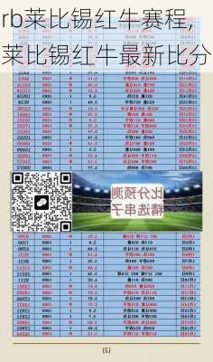 rb莱比锡红牛赛程,莱比锡红牛最新比分