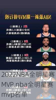 2022NBA全明星赛MVP,nba全明星赛mvp名单