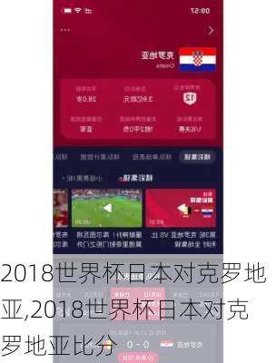 2018世界杯日本对克罗地亚,2018世界杯日本对克罗地亚比分