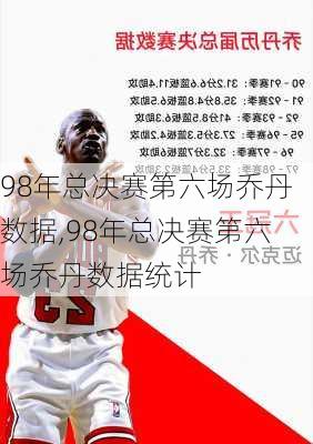 98年总决赛第六场乔丹数据,98年总决赛第六场乔丹数据统计
