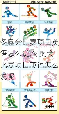 冬奥会比赛项目英语怎么说,冬奥会比赛项目英语怎么说呢