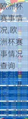 欧洲杯赛事情况,欧洲杯赛事情况查询
