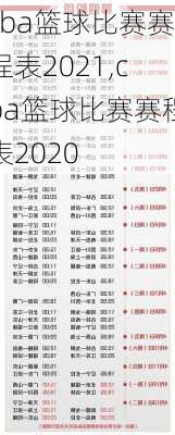 cba篮球比赛赛程表2021,cba篮球比赛赛程表2020
