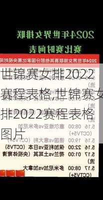 世锦赛女排2022赛程表格,世锦赛女排2022赛程表格图片