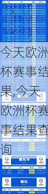 今天欧洲杯赛事结果,今天欧洲杯赛事结果查询