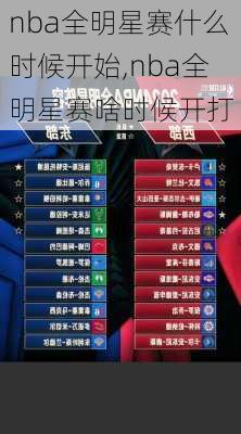 nba全明星赛什么时候开始,nba全明星赛啥时候开打
