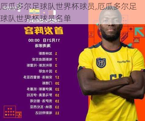 厄瓜多尔足球队世界杯球员,厄瓜多尔足球队世界杯球员名单