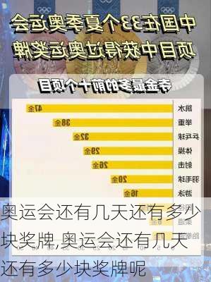 奥运会还有几天还有多少块奖牌,奥运会还有几天还有多少块奖牌呢