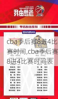 cba季后赛8进4比赛时间,cba季后赛8进4比赛时间表