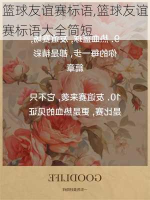 篮球友谊赛标语,篮球友谊赛标语大全简短