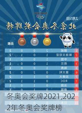 冬奥会奖牌2021,2022年冬奥会奖牌榜