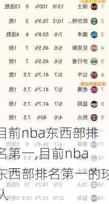 目前nba东西部排名第一,目前nba东西部排名第一的球队