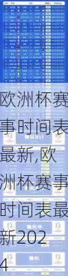 欧洲杯赛事时间表最新,欧洲杯赛事时间表最新2024