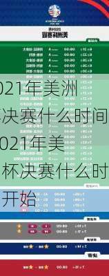 2021年美洲杯决赛什么时间,2021年美洲杯决赛什么时间开始