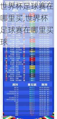 世界杯足球赛在哪里买,世界杯足球赛在哪里买球