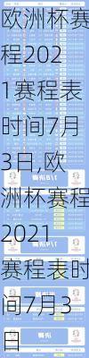 欧洲杯赛程2021赛程表时间7月3日,欧洲杯赛程2021赛程表时间7月3日