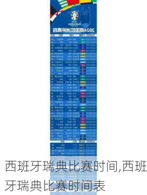 西班牙瑞典比赛时间,西班牙瑞典比赛时间表