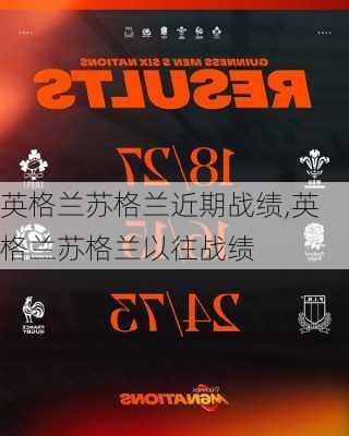 英格兰苏格兰近期战绩,英格兰苏格兰以往战绩