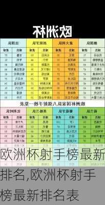 欧洲杯射手榜最新排名,欧洲杯射手榜最新排名表