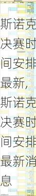 斯诺克决赛时间安排最新,斯诺克决赛时间安排最新消息