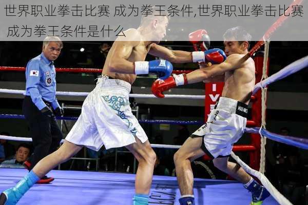 世界职业拳击比赛 成为拳王条件,世界职业拳击比赛 成为拳王条件是什么