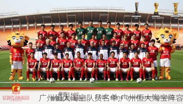 广州恒大淘宝队员名单,广州恒大淘宝阵容