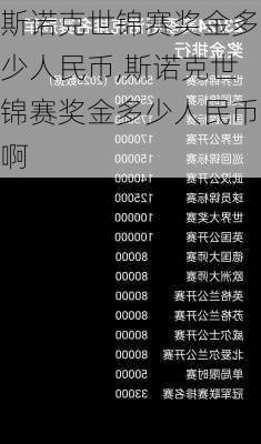 斯诺克世锦赛奖金多少人民币,斯诺克世锦赛奖金多少人民币啊