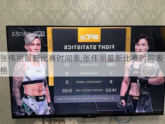 张伟丽最新比赛时间表,张伟丽最新比赛时间表格
